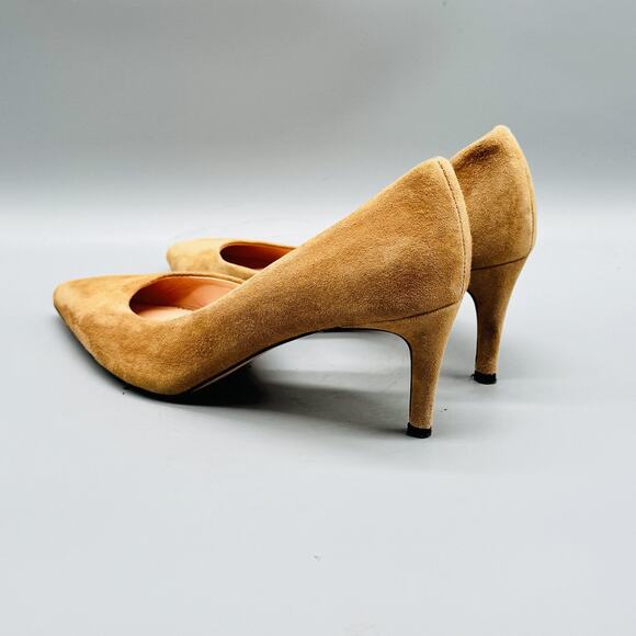 J Crew Shoes Womens 6.5 Brown Suede D'Orsay Pumps Pointed Toe Stiletto Heel - Picture 6 of 11
